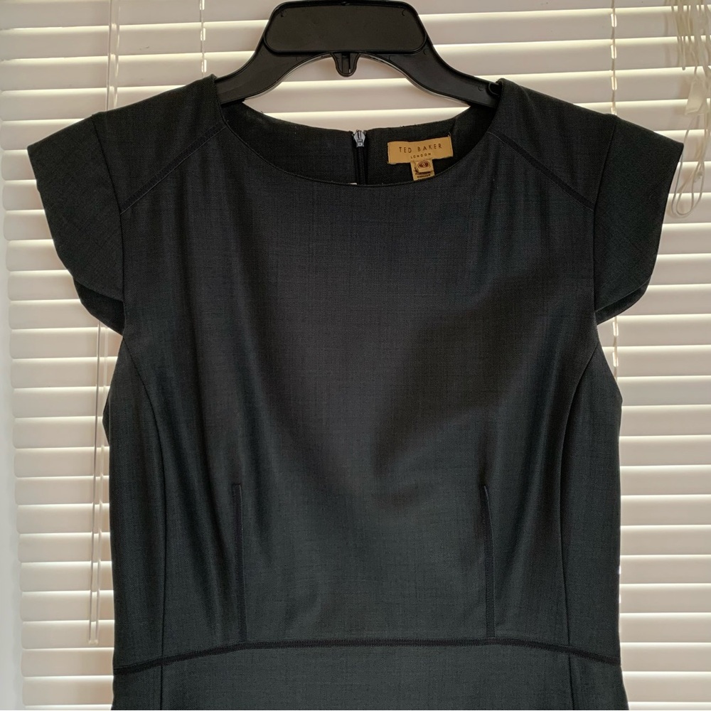 Ted Baker London Edid Wool Sheath Dress charcoal grey - Picture 6 of 16